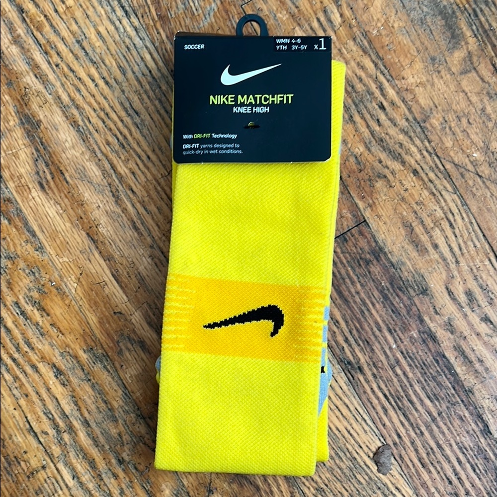 Nike Matchfit Knee High Soccer Socks - Yellow